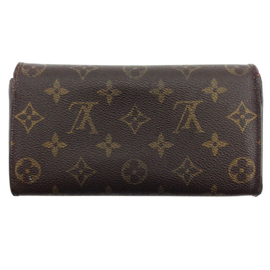 LOUIS VUITTON Long Wallet Purse Brown x beige Portefeuille Sara