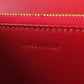 CELINE Long Wallet Purse Main: Leather Red x Gold Metal Women Used Authentic