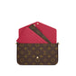 LOUIS VUITTON Shoulder Bag M61276 Monogram canvas, leather Brown mini bag clutch bag ChainShoulder strap Pochette Felice Women Used Authentic