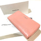BALENCIAGA Long Wallet Purse 419805 leather pink beige Exclusive Wallet Women Used Authentic