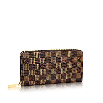 LOUIS VUITTON Long Wallet Purse N41661 Damier canvas Brown Zip Around Damier Zippy wallet mens(Unisex) Used Authentic