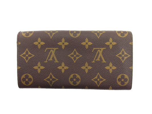 LOUIS VUITTON Long Wallet Purse M61724 Brown beige Pochette Porto MonÃ©credi