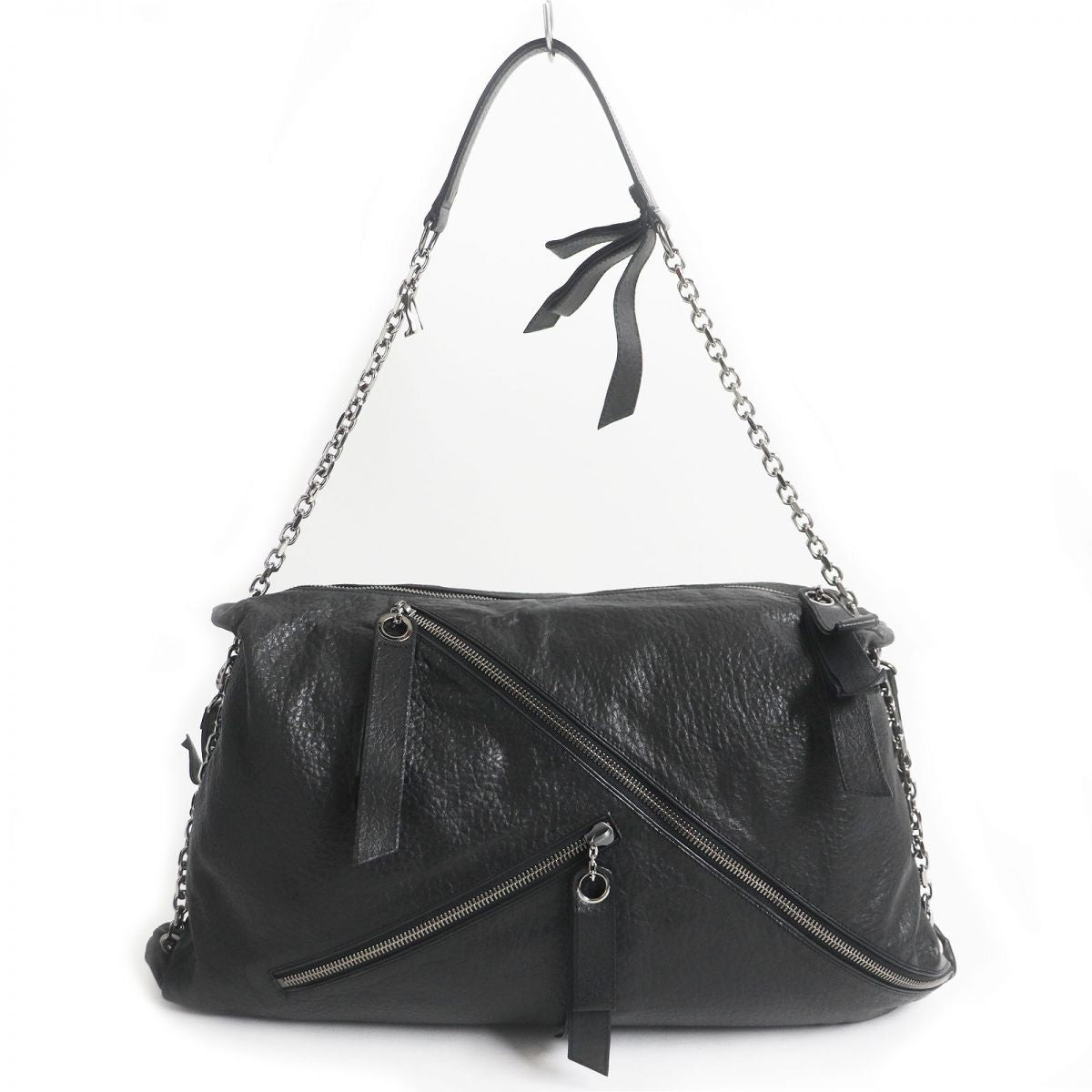 Christian Louboutin Shoulder Bag Main: Nappa leather black mens Used Authentic