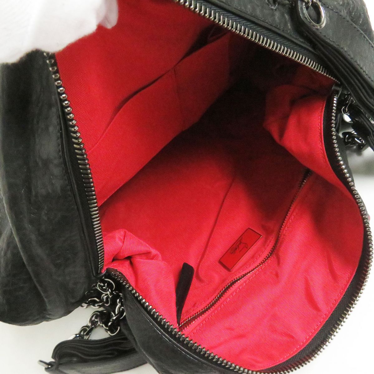 Christian Louboutin Shoulder Bag Main: Nappa leather black mens Used Authentic