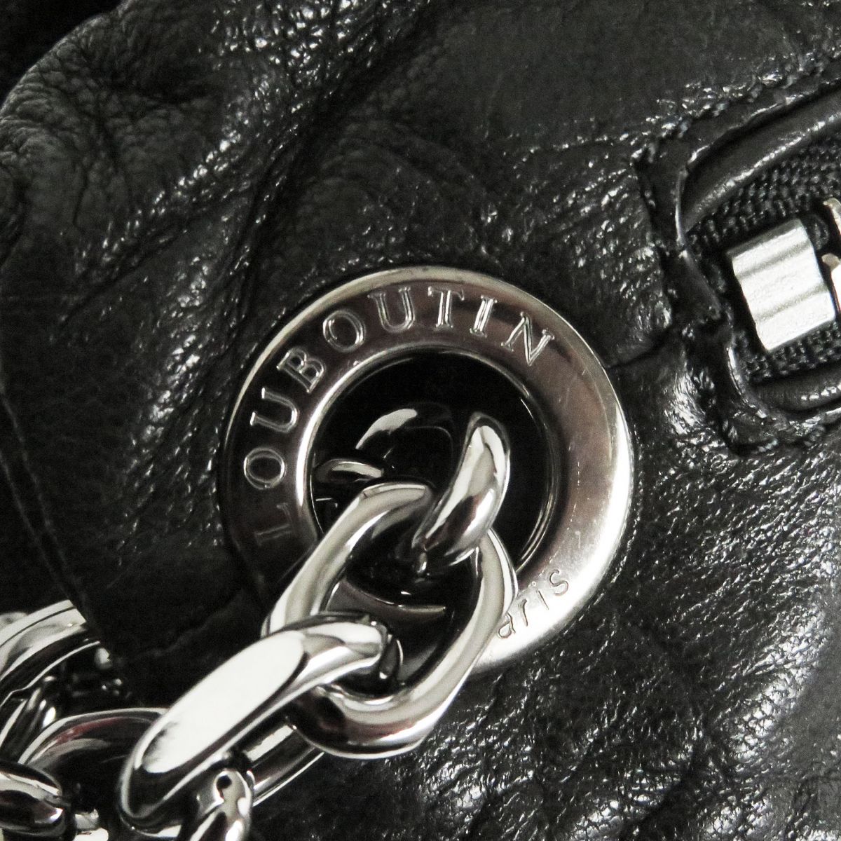 Christian Louboutin Shoulder Bag Main: Nappa leather black mens Used Authentic
