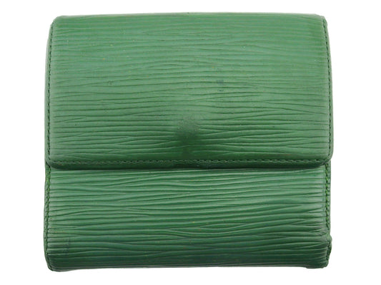 LOUIS VUITTON Bifold Wallet M63484 green Porte Monnaie Billets Cartes Credit