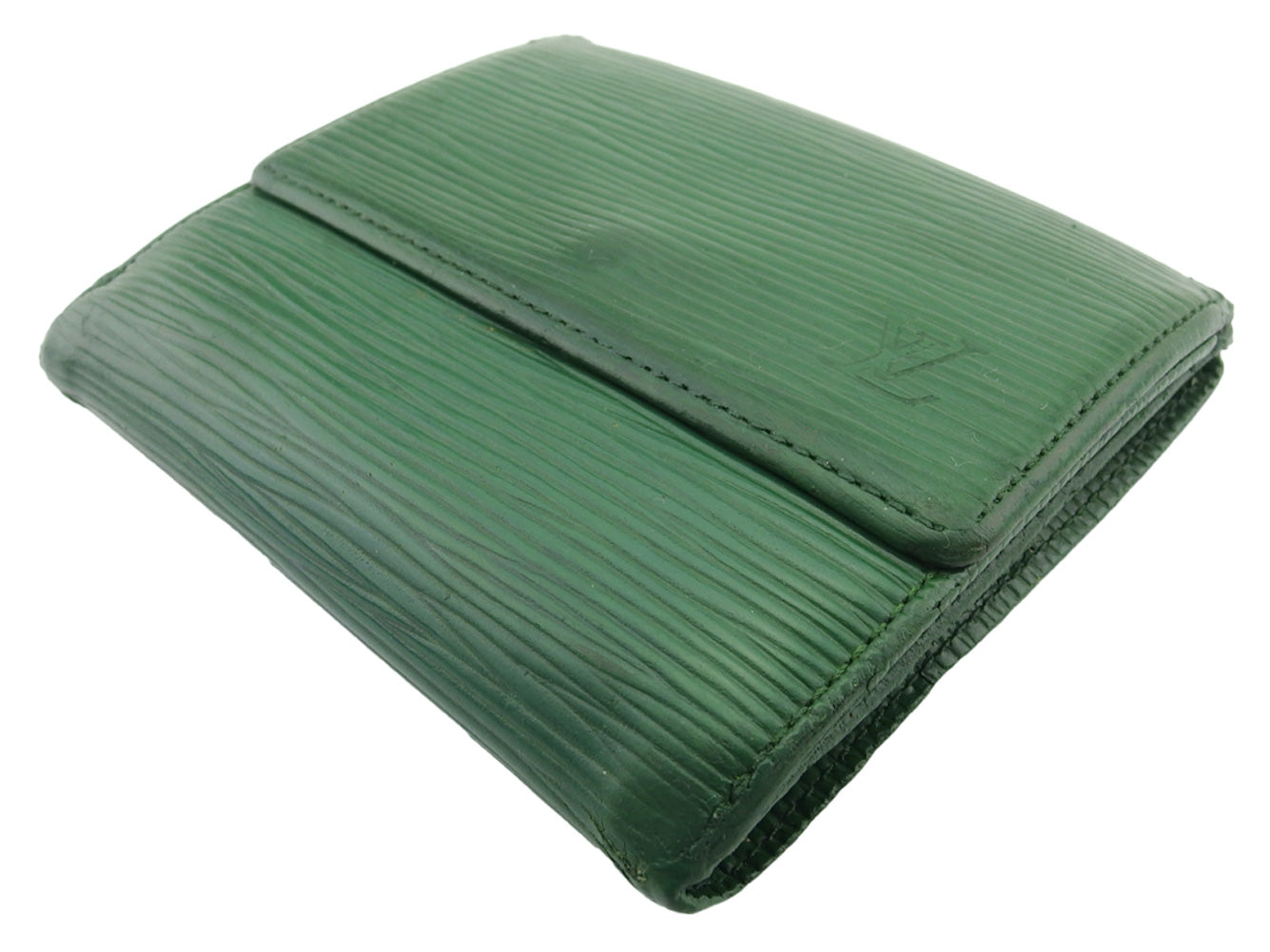LOUIS VUITTON Bifold Wallet M63484 green Porte Monnaie Billets Cartes Credit