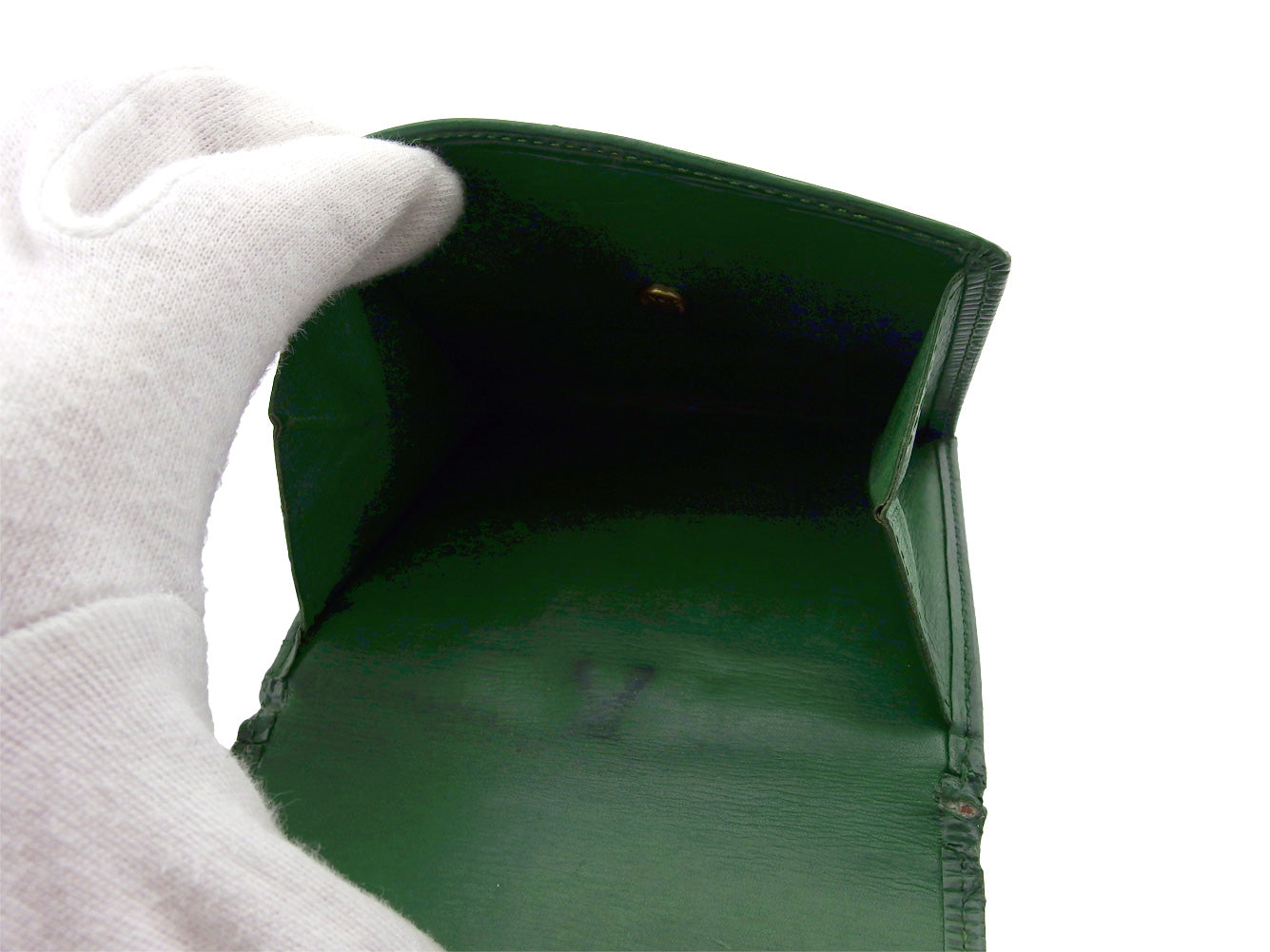 LOUIS VUITTON Bifold Wallet M63484 green Porte Monnaie Billets Cartes Credit
