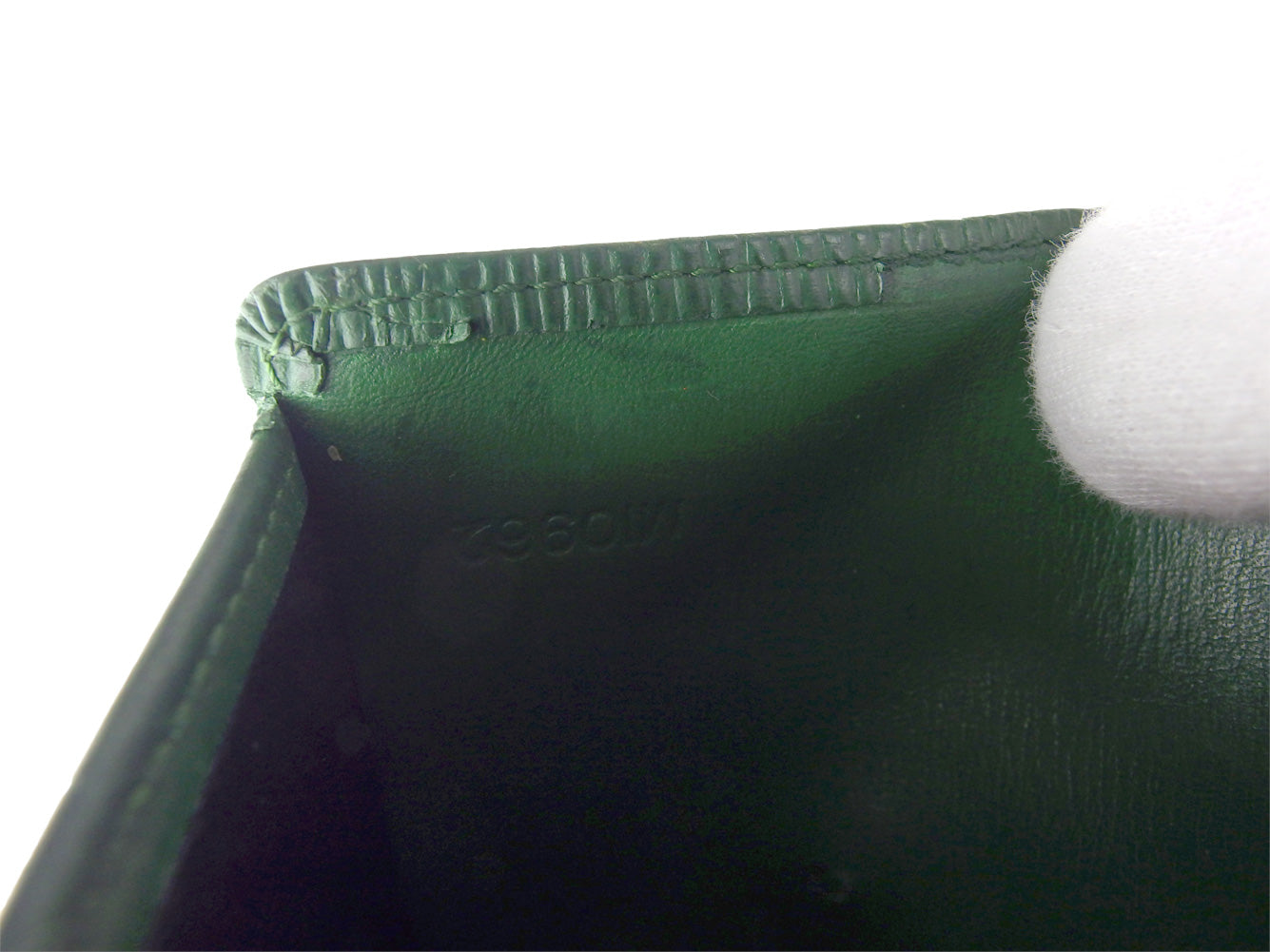 LOUIS VUITTON Bifold Wallet M63484 green Porte Monnaie Billets Cartes Credit