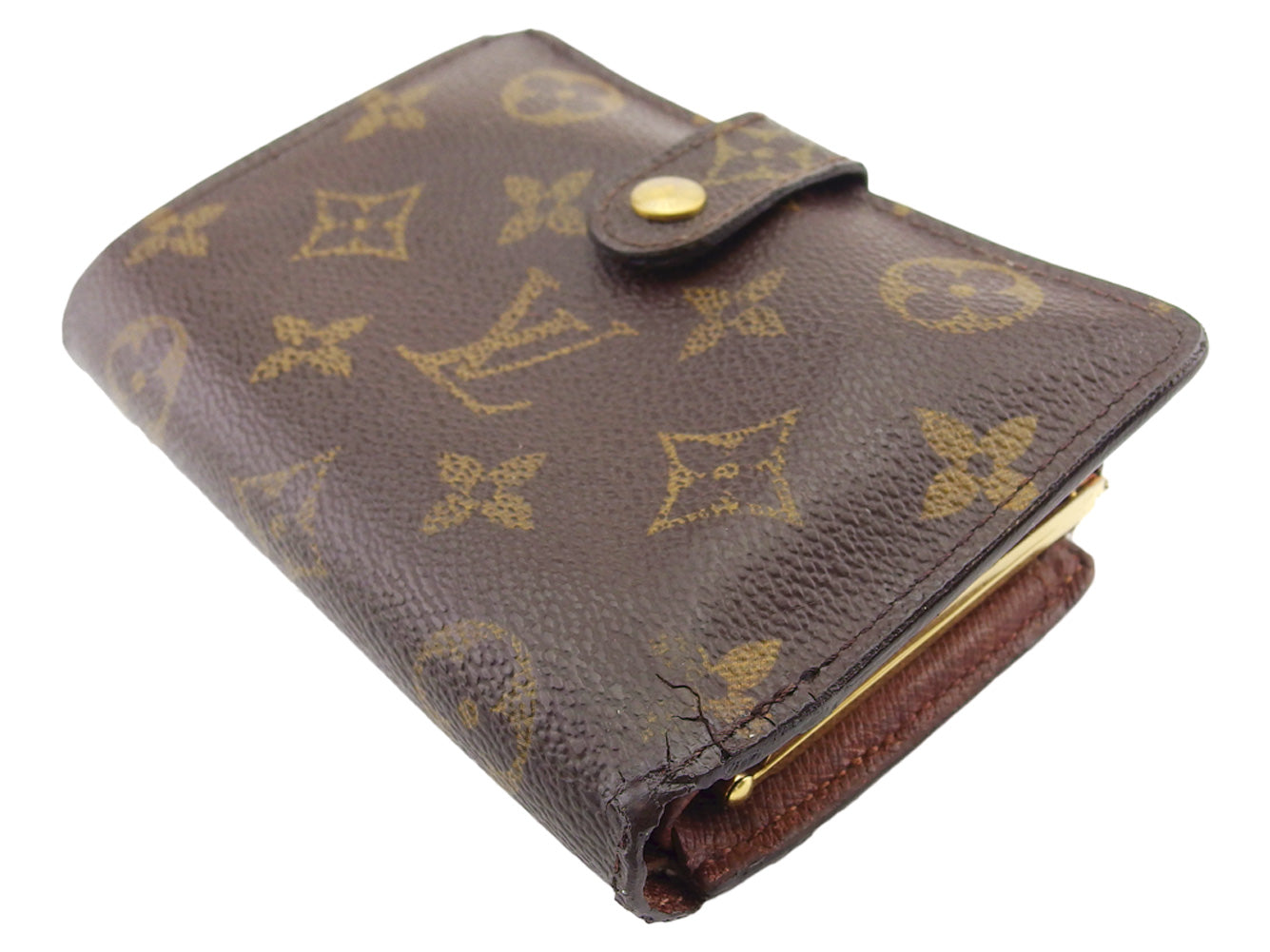 LOUIS VUITTON Bifold Wallet M61663 Brown beige gold Portonevie Vienova