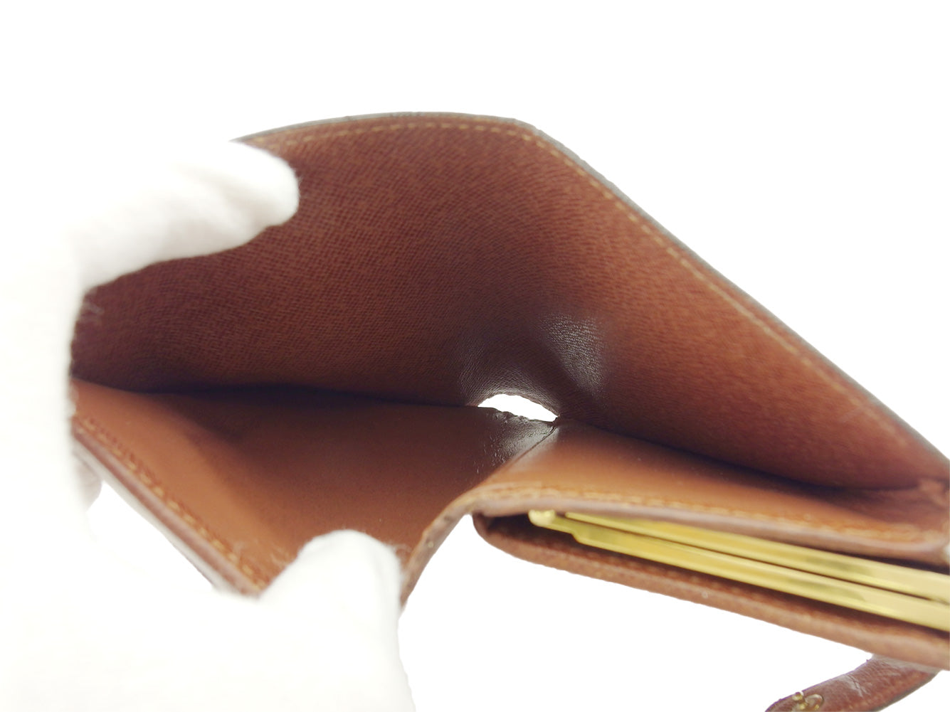 LOUIS VUITTON Bifold Wallet M61663 Brown beige gold Portonevie Vienova