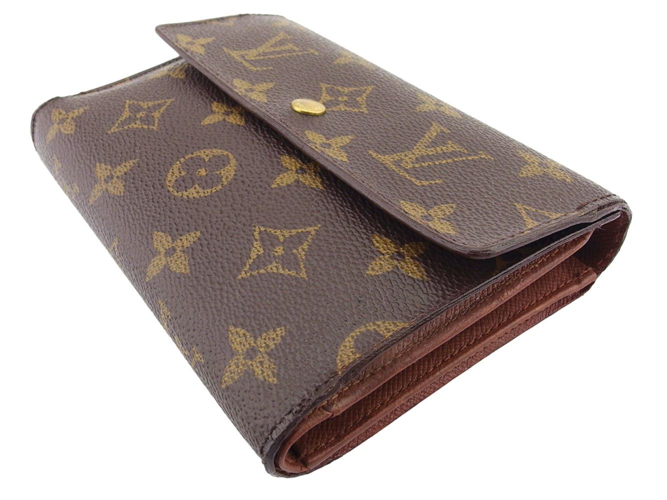 LOUIS VUITTON Tri-fold wallet M61202 Brown beige Porte TresorEtui Papie