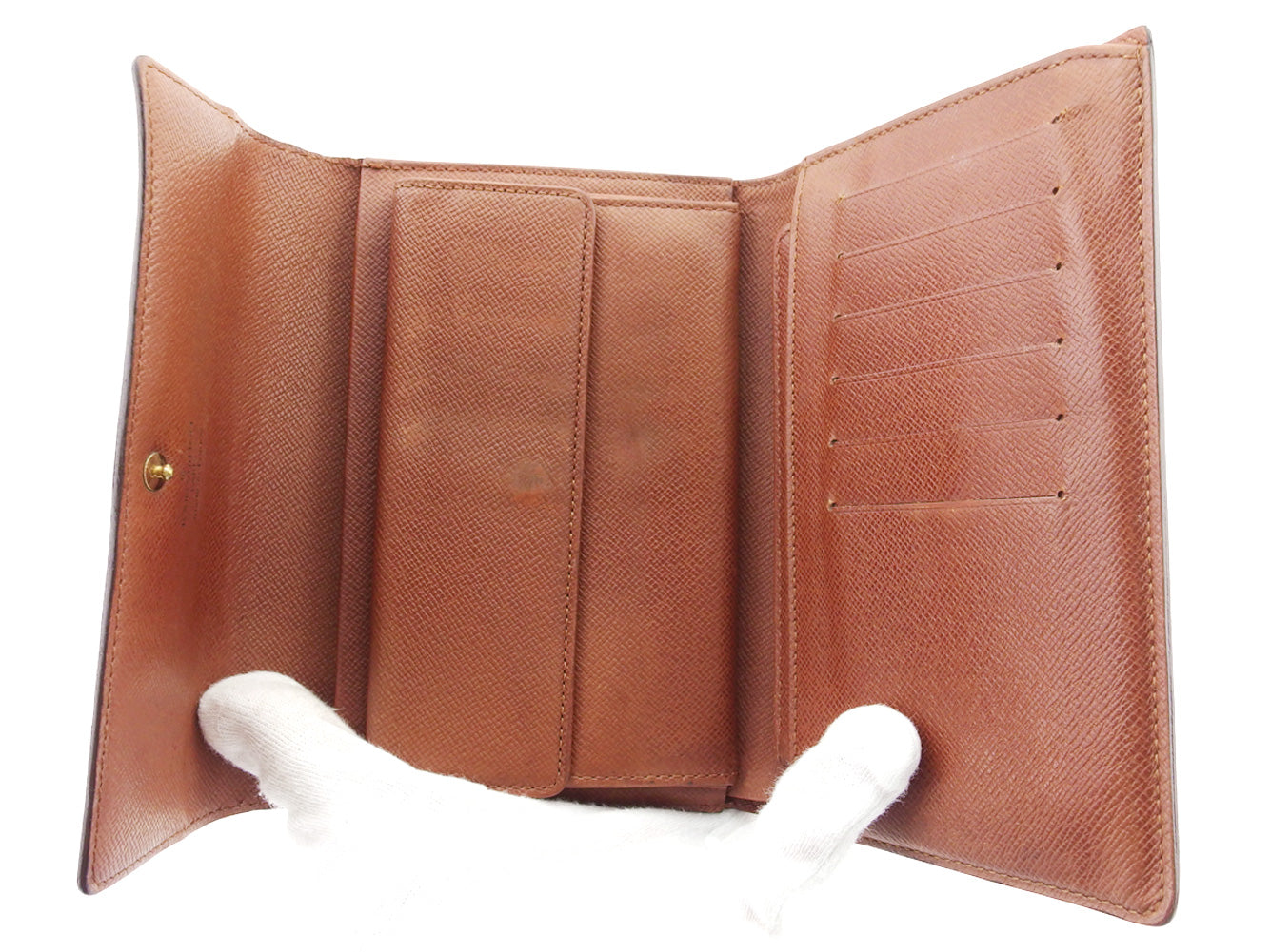 LOUIS VUITTON Tri-fold wallet M61202 Brown beige Porte TresorEtui Papie