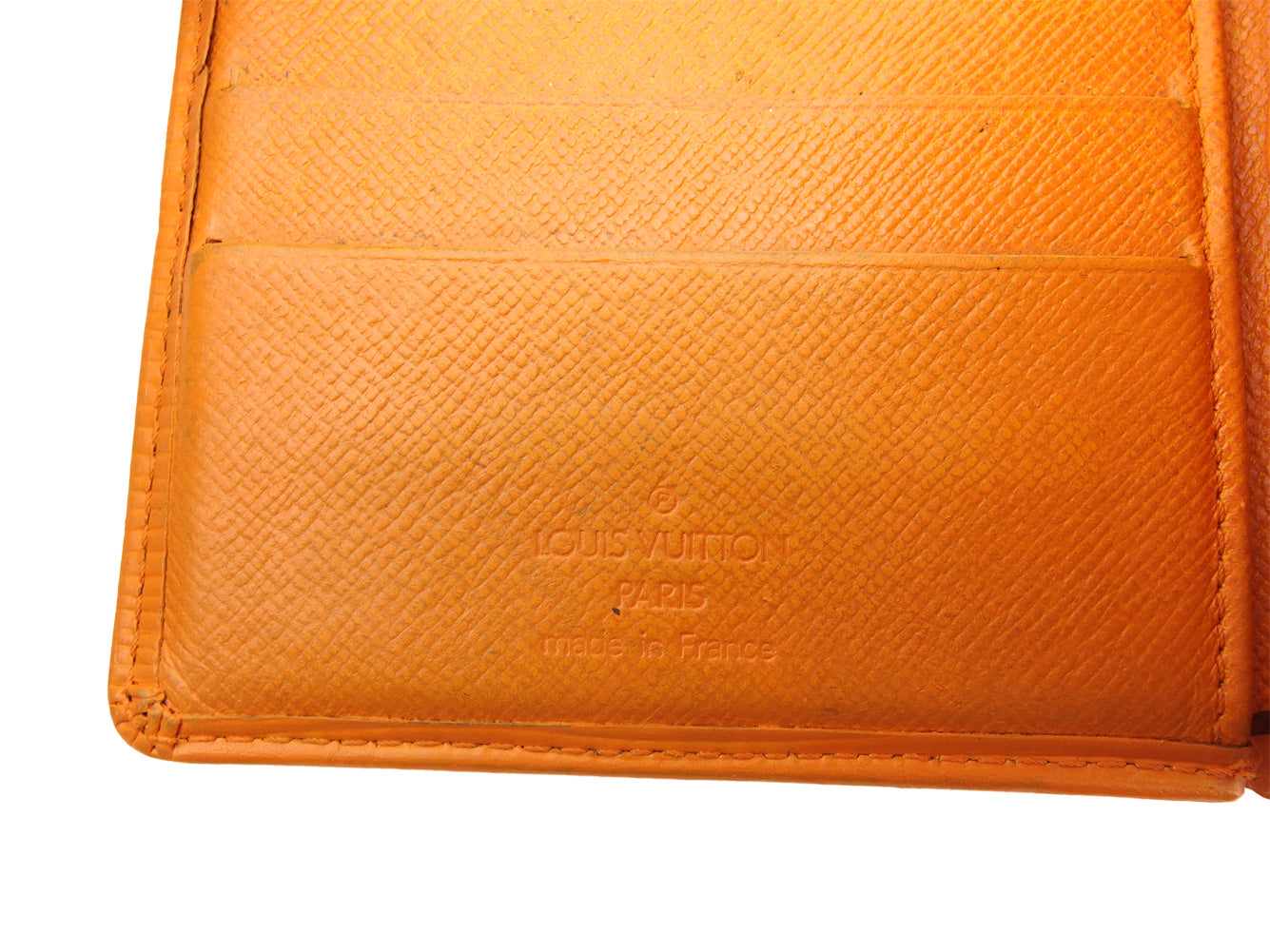 LOUIS VUITTON Bifold Wallet M6354H Orange Porte Billets Cartes Crdit Monet