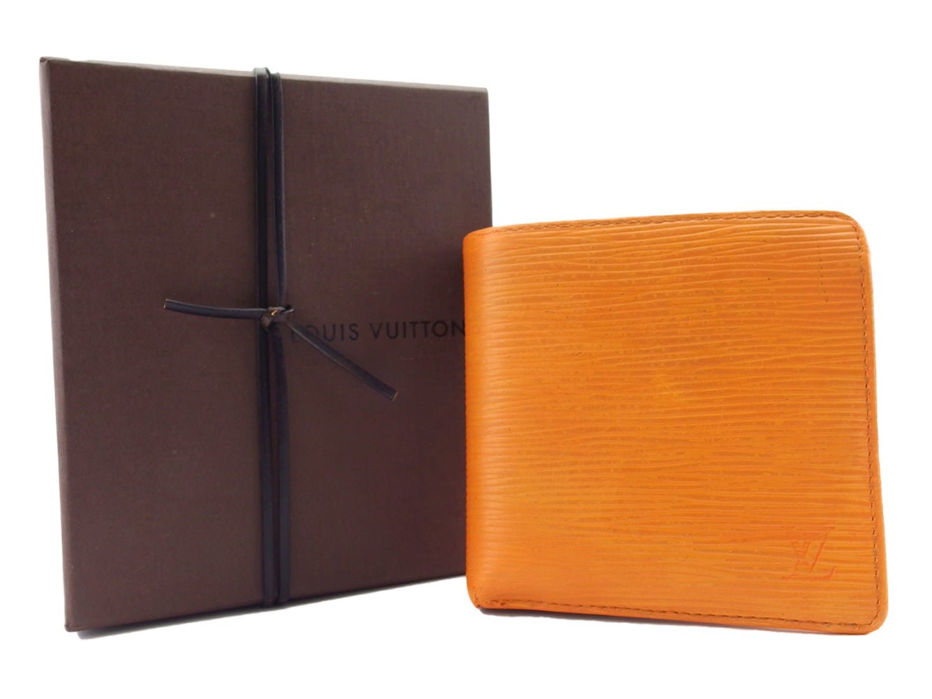 LOUIS VUITTON Bifold Wallet M6354H Orange Porte Billets Cartes Crdit Monet
