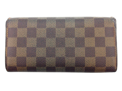 LOUIS VUITTON Long Wallet Purse N61734 Brown beige gold Portefeuille Sarah