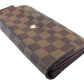 LOUIS VUITTON Long Wallet Purse N61734 Brown beige gold Portefeuille Sarah