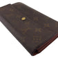 LOUIS VUITTON Long Wallet Purse M61725 Brown beige Pochette Porto MonÃ©credi