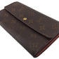 LOUIS VUITTON Long Wallet Purse M61725 Brown beige Pochette Porto MonÃ©credi