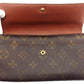 LOUIS VUITTON Long Wallet Purse M61725 Brown beige Pochette Porto MonÃ©credi