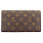 LOUIS VUITTON Long Wallet Purse M61725 Brown beige Pochette Porto MonÃ©credi