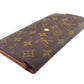 LOUIS VUITTON Long Wallet Purse M61725 Brown beige Pochette Porto MonÃ©credi