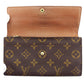 LOUIS VUITTON Long Wallet Purse M61725 Brown beige Pochette Porto MonÃ©credi
