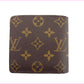 LOUIS VUITTON Bifold Wallet M61665 Brown beige Porte Billets Cartes Crdit Monet