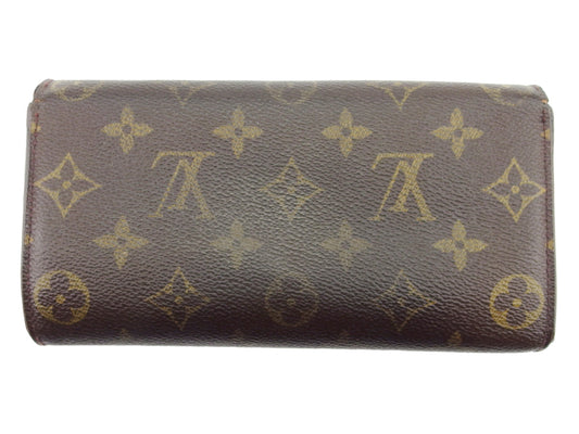 LOUIS VUITTON Long Wallet Purse M61726 Brown beige Pochette Porto MonÃ©credi