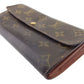 LOUIS VUITTON Long Wallet Purse M61726 Brown beige Pochette Porto MonÃ©credi