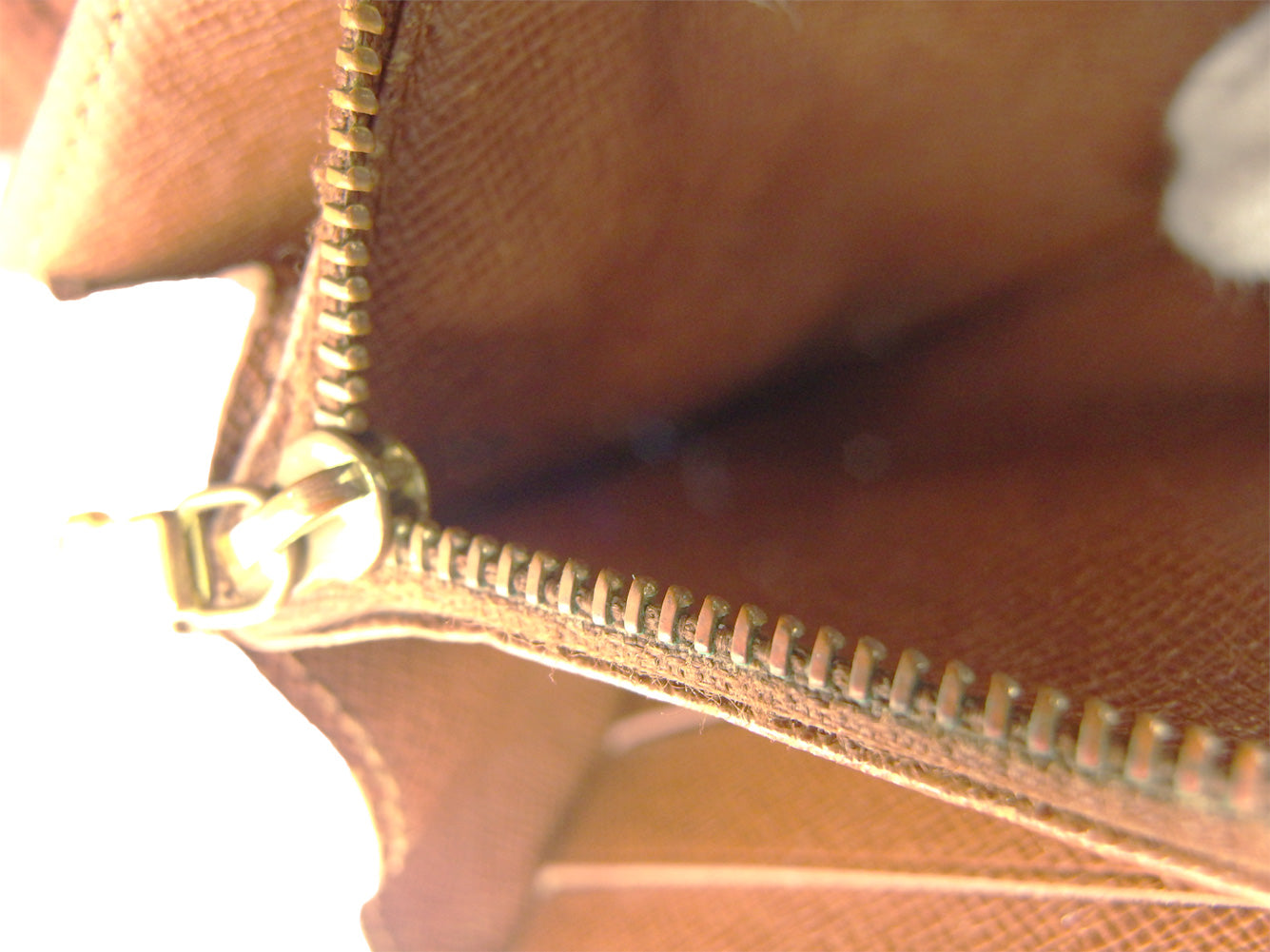 LOUIS VUITTON Long Wallet Purse M61726 Brown beige Pochette Porto MonÃ©credi