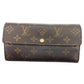LOUIS VUITTON Long Wallet Purse M61726 Brown beige Pochette Porto MonÃ©credi