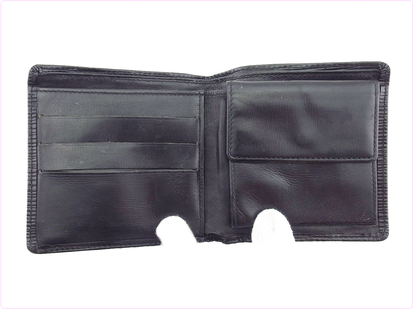 LOUIS VUITTON Bifold Wallet M63542 black Porte Billets Cartes Crdit Monet