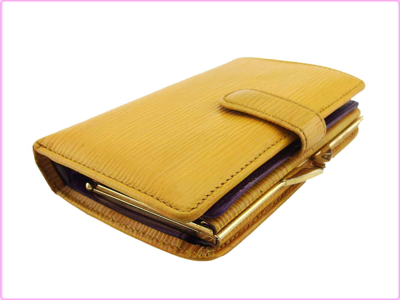 LOUIS VUITTON Bifold Wallet M63249 Yellow purple Portonevie Vienova