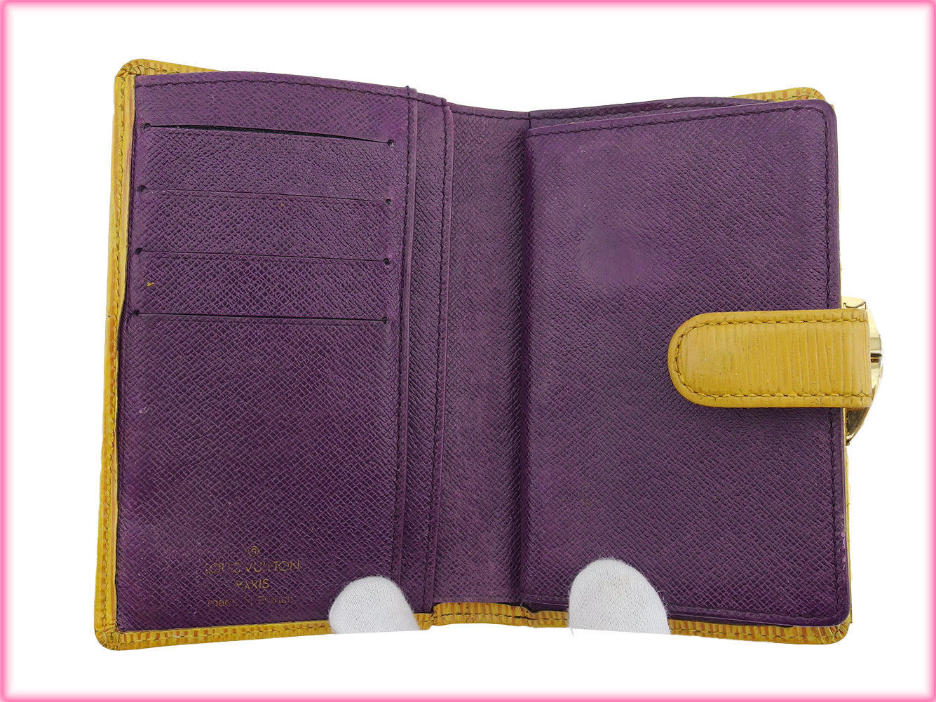 LOUIS VUITTON Bifold Wallet M63249 Yellow purple Portonevie Vienova