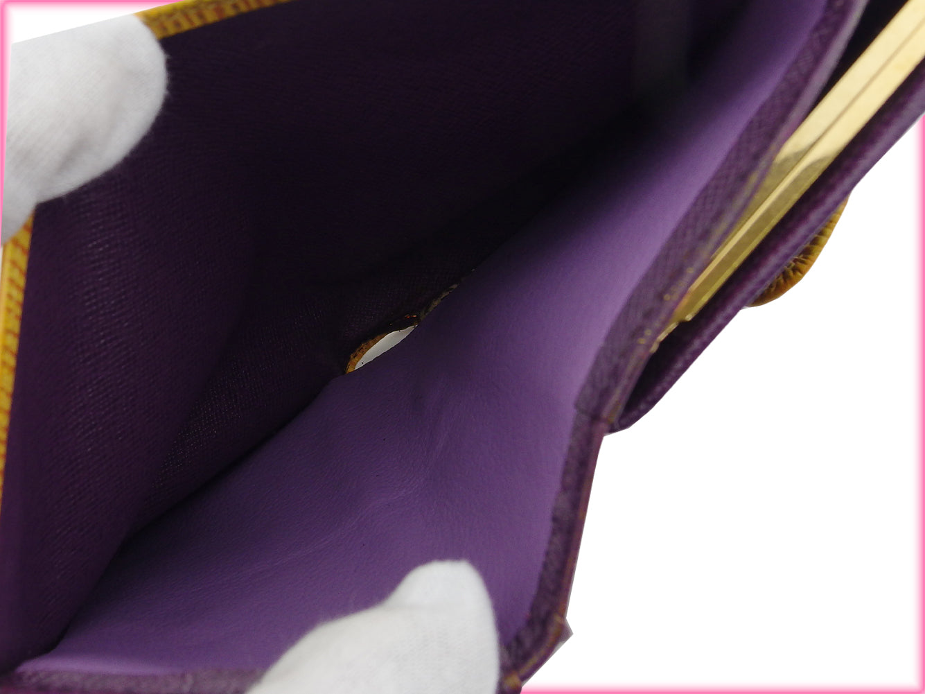LOUIS VUITTON Bifold Wallet M63249 Yellow purple Portonevie Vienova