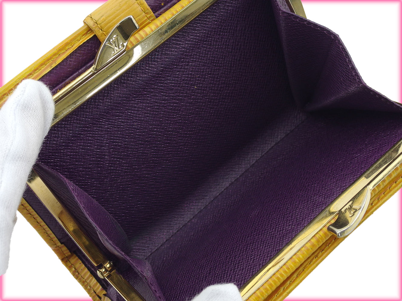 LOUIS VUITTON Bifold Wallet M63249 Yellow purple Portonevie Vienova