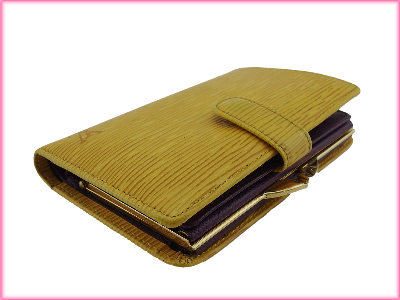 LOUIS VUITTON Bifold Wallet M63249 Yellow purple Portonevie Vienova