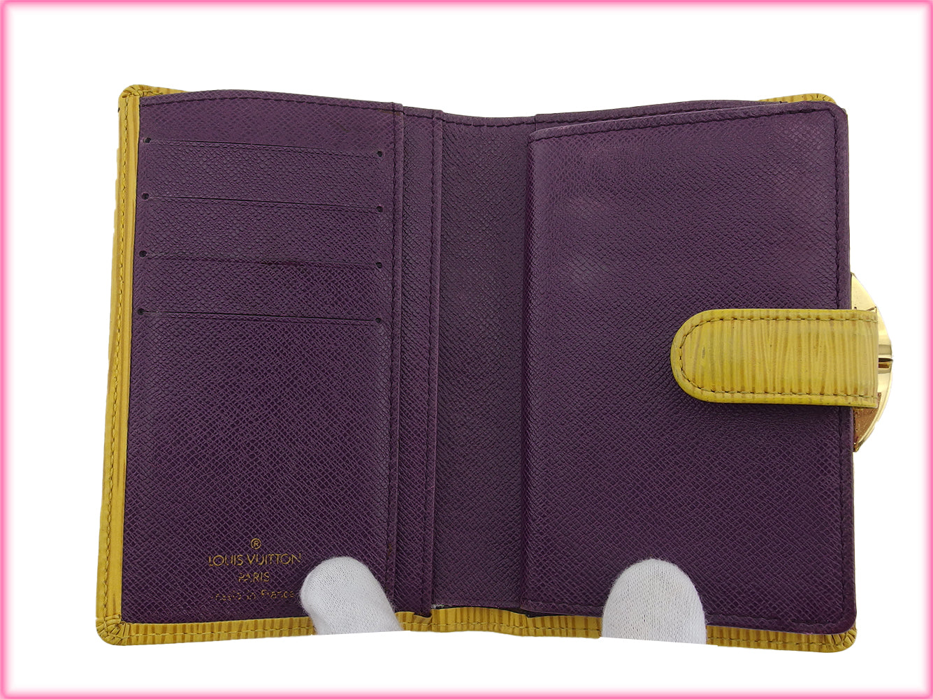 LOUIS VUITTON Bifold Wallet M63249 Yellow purple Portonevie Vienova
