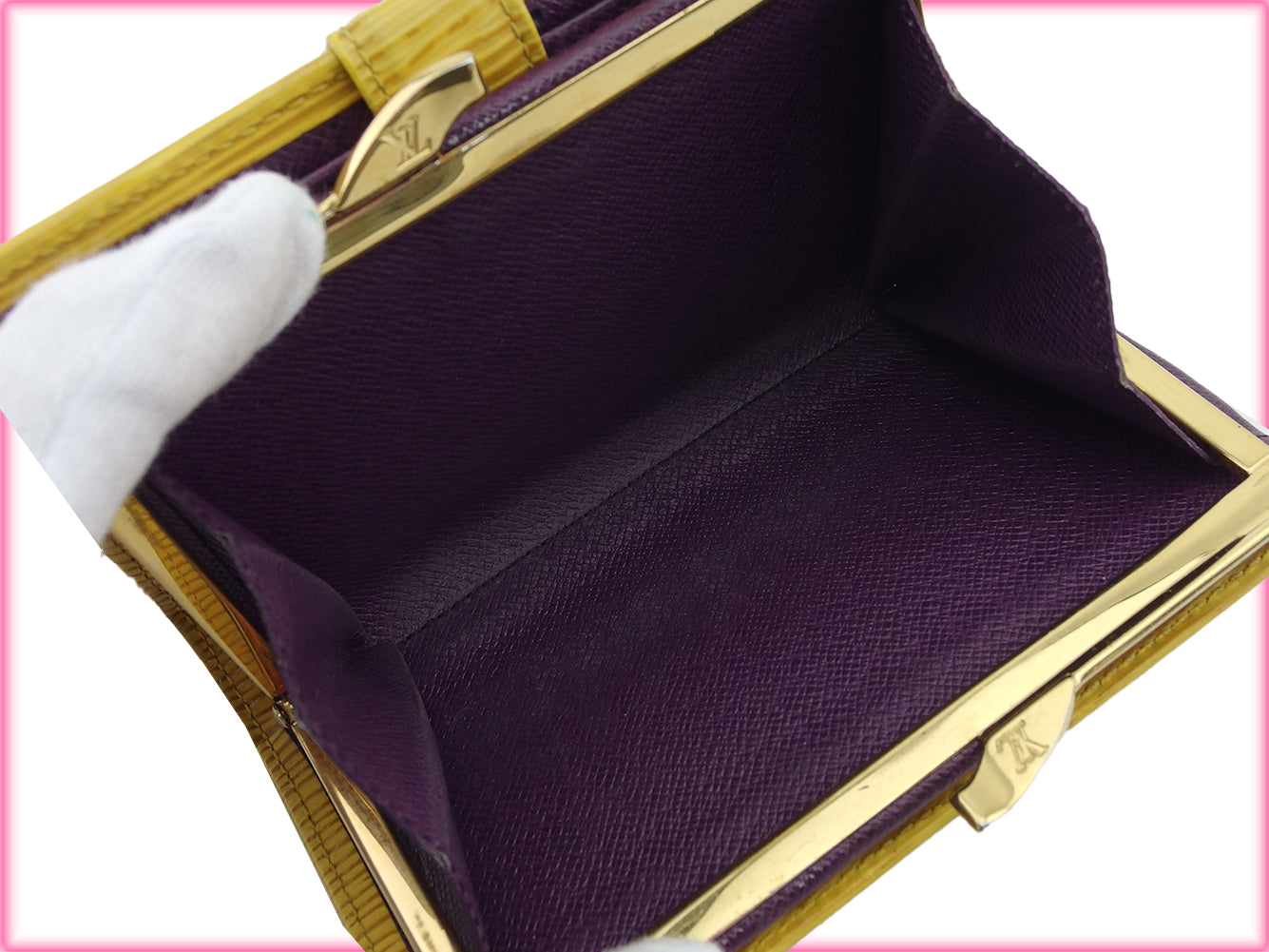 LOUIS VUITTON Bifold Wallet M63249 Yellow purple Portonevie Vienova