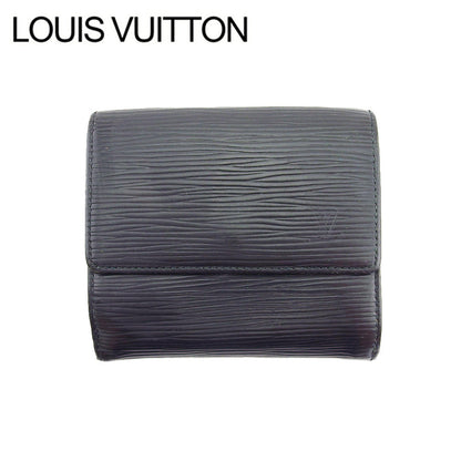 LOUIS VUITTON Bifold Wallet M63482 black Porte Monnaie Billets Cartes Credit