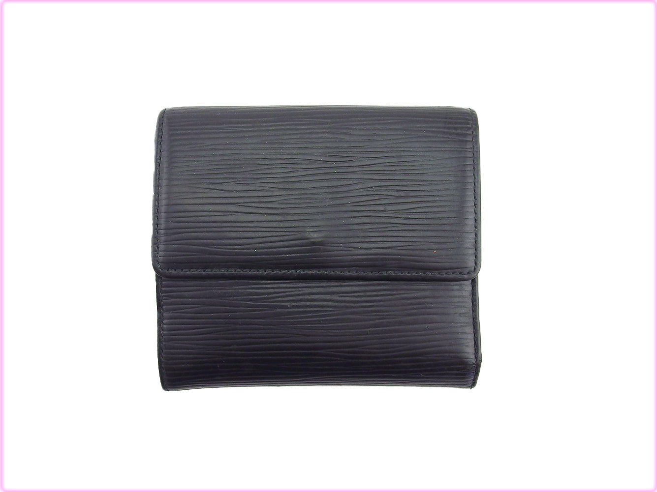 LOUIS VUITTON Bifold Wallet M63482 black Porte Monnaie Billets Cartes Credit
