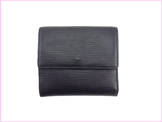 LOUIS VUITTON Bifold Wallet M63482 black Porte Monnaie Billets Cartes Credit