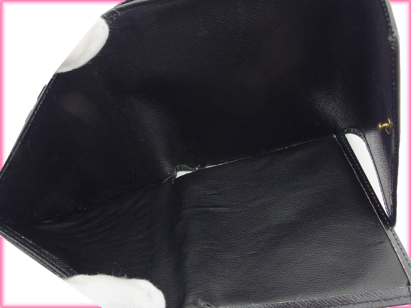 LOUIS VUITTON Bifold Wallet M63482 black Porte Monnaie Billets Cartes Credit