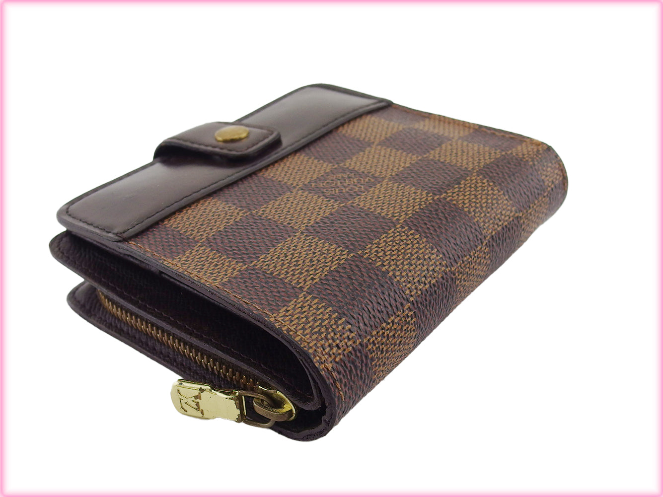 LOUIS VUITTON Bifold Wallet N61668 Brown beige Compact zip
