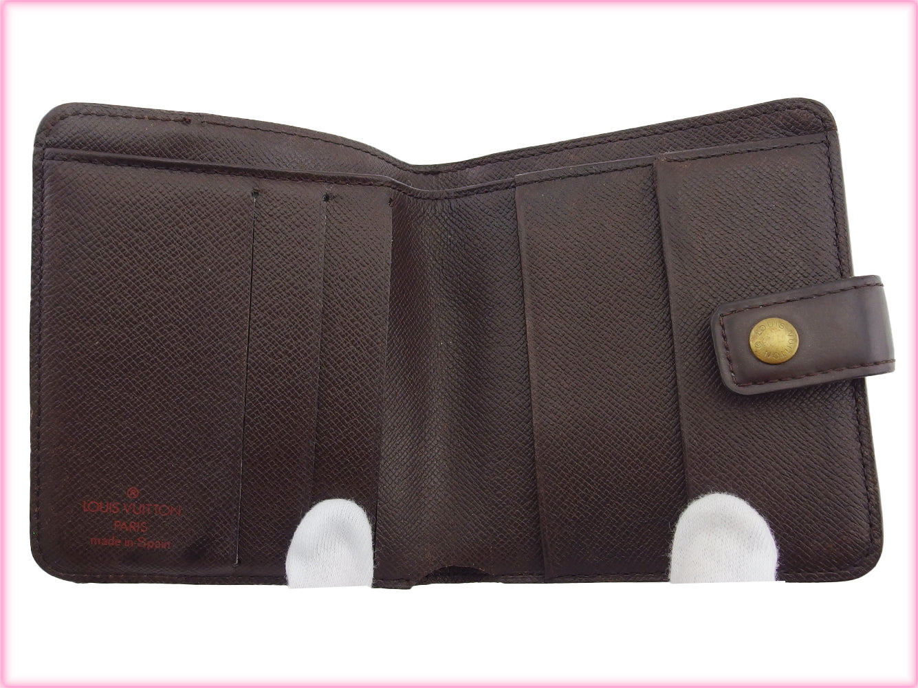 LOUIS VUITTON Bifold Wallet N61668 Brown beige Compact zip