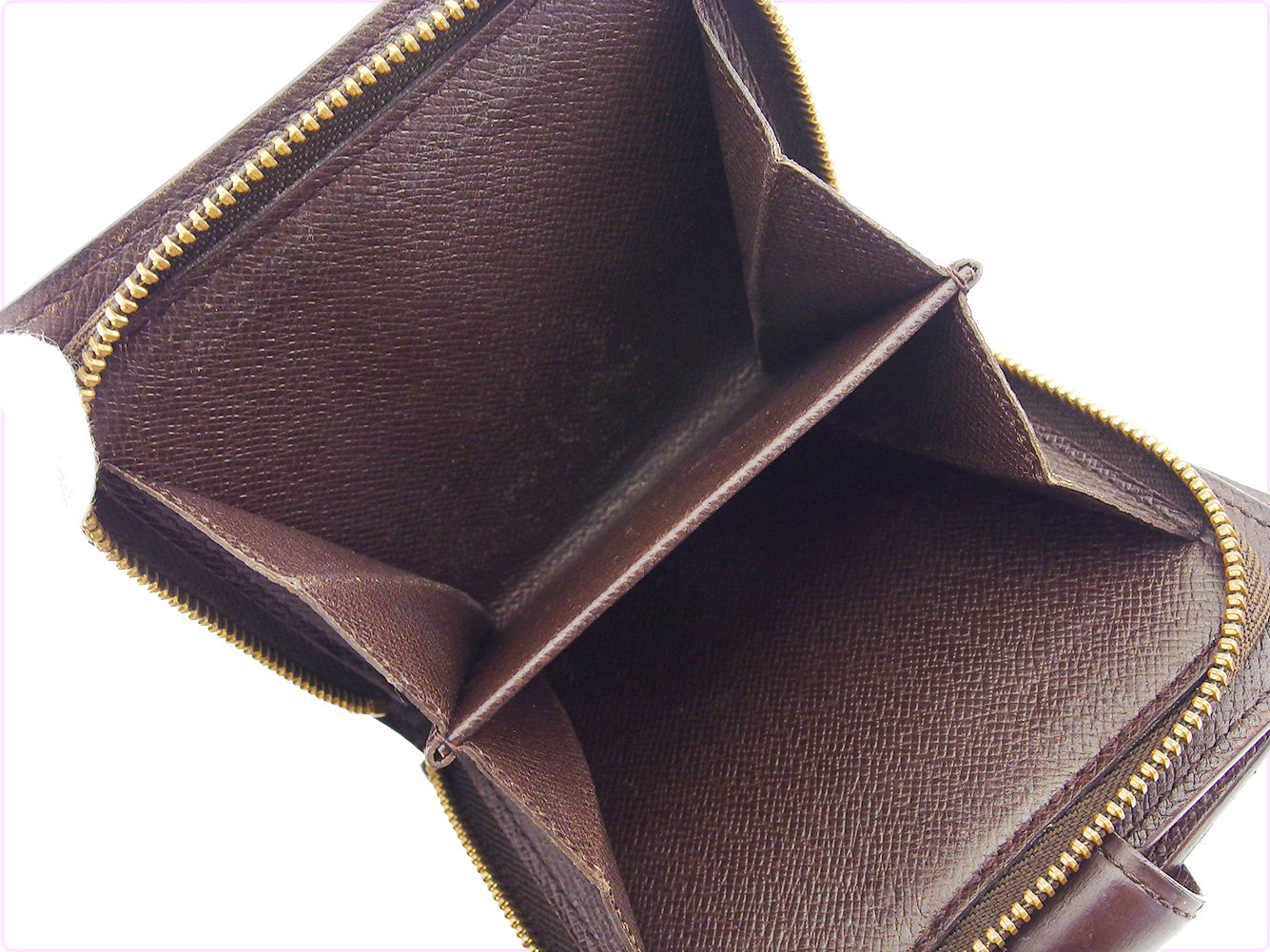 LOUIS VUITTON Bifold Wallet N61668 Brown beige Compact zip