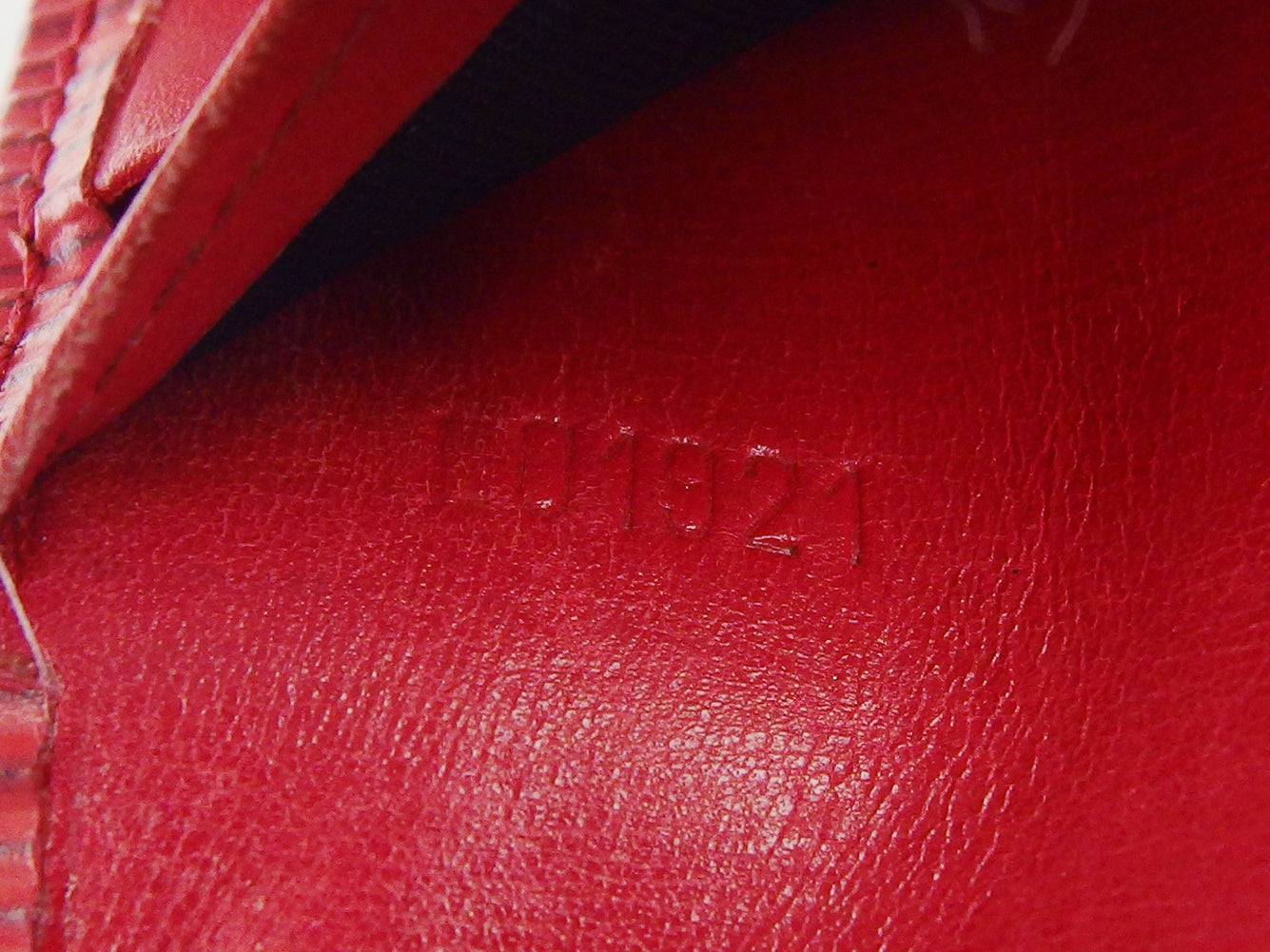 LOUIS VUITTON Tri-fold wallet Red Porte Tresor International