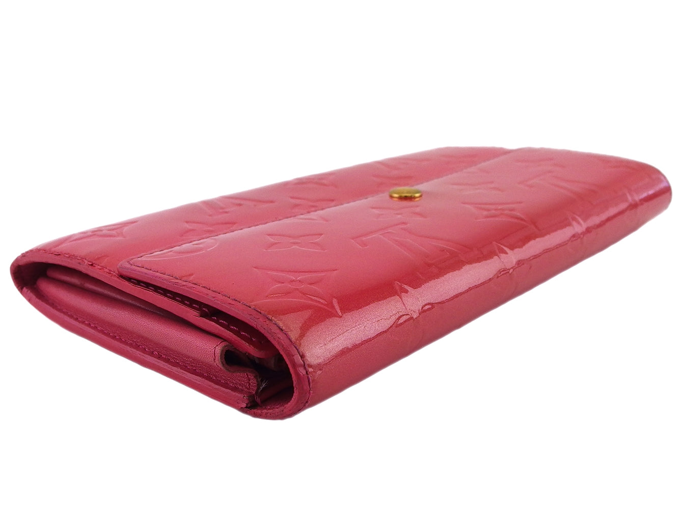 LOUIS VUITTON Long Wallet Purse Red Portefeuille Sara