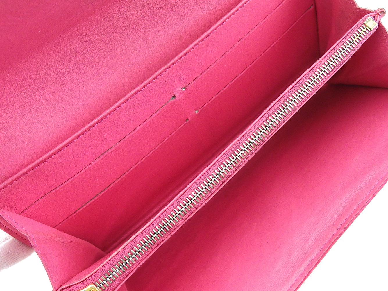 LOUIS VUITTON Long Wallet Purse Red Portefeuille Sara